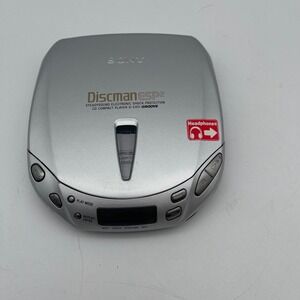 Sony Discman ESP2 D-E451 Portable CD Player Silver SteadySound Groove Vintage‎